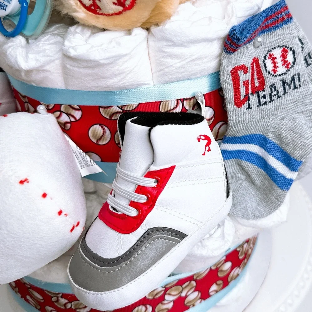 Baseball Diaper Cake, Sport Baby Shower Gift